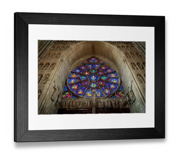 Framed Print : Church painted glass on Notre-Dame de Reims, Reims Cathedral Framed Print : Church painted glass on Notre-Dame de Reims, Reims Cathedral