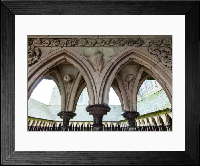 Framed Print : Interior of abbatial church Mont Saint-Michel, Normandy, France Framed Print : Interior of abbatial church Mont Saint-Michel, Normandy, France