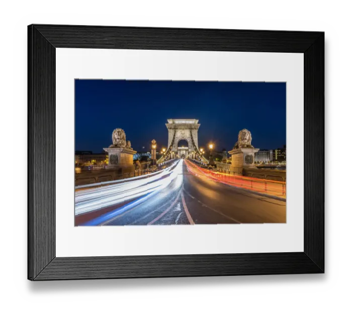 Framed Print : Chain bridge of Budapest, Hungary