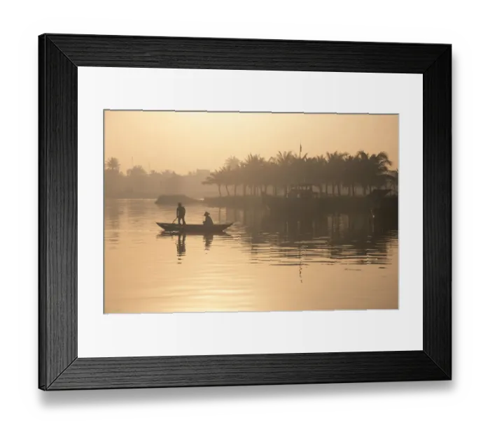 Framed Print : People on the boat in early morning in Hoian, Vietnam Framed Print : People on the boat in early morning in Hoian, Vietnam