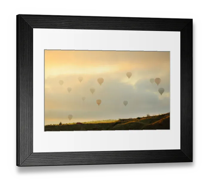 Framed Print : Hot air balloon flying in the morning at Cappadocia Framed Print : Hot air balloon flying in the morning at Cappadocia