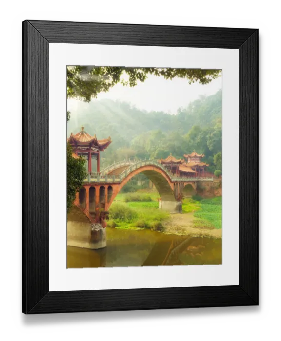 Framed Print : Haoshang bridge in Leshan giant buddha site ( Sichuan; China ) Framed Print : Haoshang bridge in Leshan giant buddha site ( Sichuan; China )
