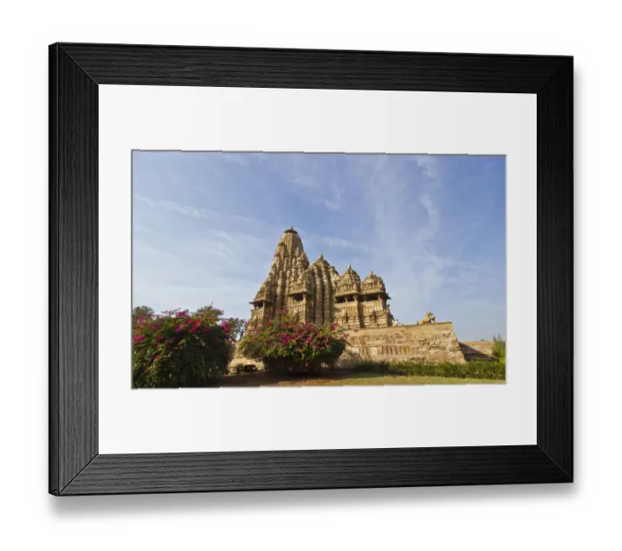 Framed Print : Sideview of Kandariya Mahadeva Temple, Khajuraho, Chhatarpur District, Madhya Pradesh, India