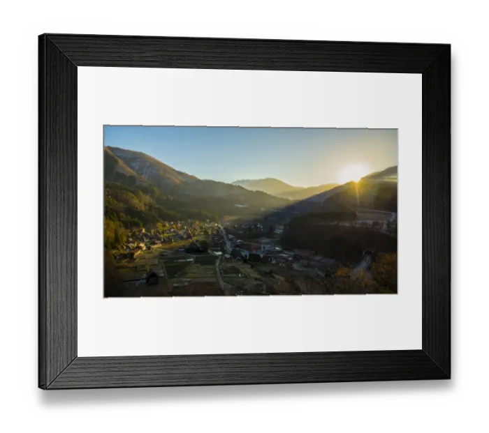 Framed Print : Shirakawa Go (Shirakawa-go) Beautiful Panorama Aerial View of The Historic Village Framed Print : Shirakawa Go (Shirakawa-go) Beautiful Panorama Aerial View of The Historic Village