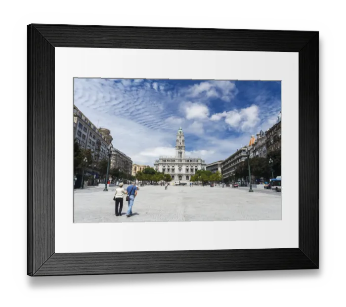 Framed Print : Camara Municipal de Porto and PraAza da Liberdade. Porto (Oporto), Portugal Framed Print : Camara Municipal de Porto and PraAza da Liberdade. Porto (Oporto), Portugal