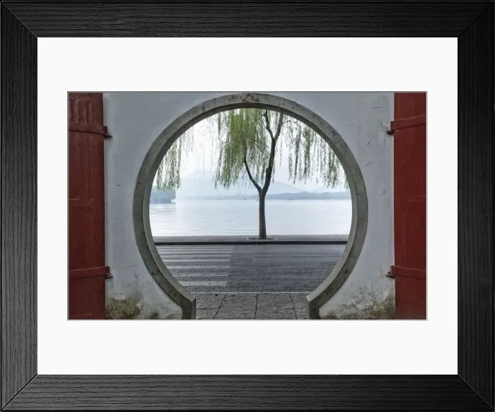 Framed Print : Scene Of the West Lake Seen From Archway, Hangzhou Framed Print : Scene Of the West Lake Seen From Archway, Hangzhou
