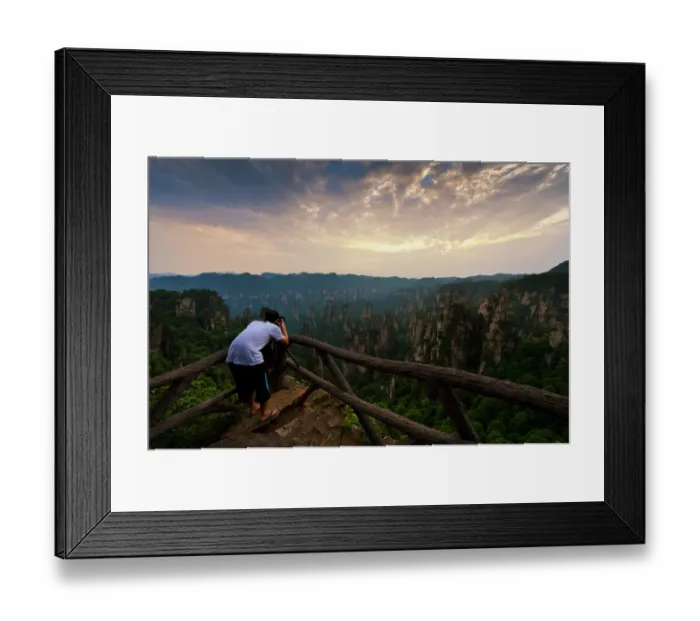 Framed Print : Taking the landscape photo of Zhangjiajie Framed Print : Taking the landscape photo of Zhangjiajie