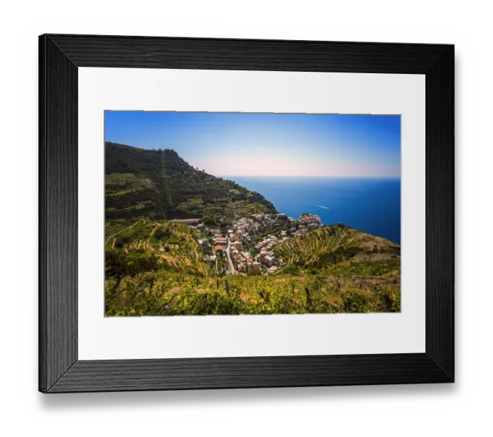 Framed Print : High view on Manarola, Cinque Terre Framed Print : High view on Manarola, Cinque Terre