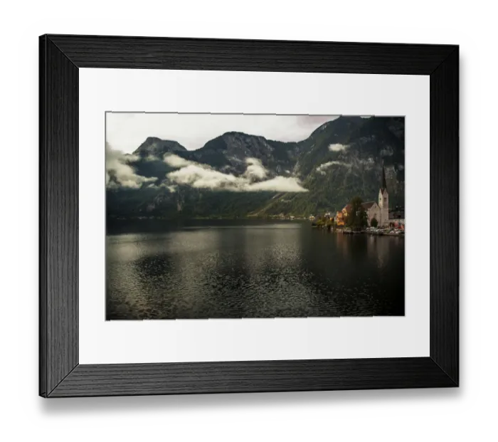 Framed Print : Hallstat and lake