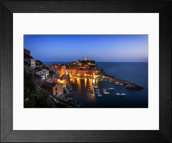 Framed Print : Vernazza, Cinque Terre at night Framed Print : Vernazza, Cinque Terre at night