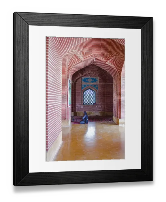 Framed Print : A prayer. Shah Jahan Mosque is located in Thatta, Sindh province, Pakistan Framed Print : A prayer. Shah Jahan Mosque is located in Thatta, Sindh province, Pakistan