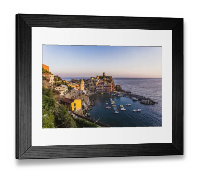 Framed Print : Vernazza, Cinque Terre at sunset Framed Print : Vernazza, Cinque Terre at sunset