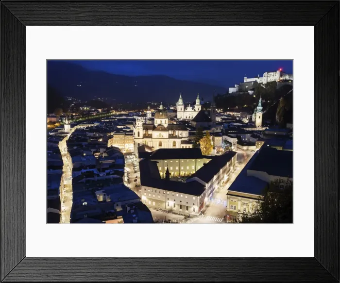 Framed Print : Austria, Salzburg, Churches in old town Framed Print : Austria, Salzburg, Churches in old town
