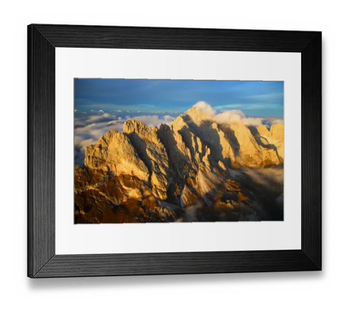 Framed Print : Aerial view of Odle Dolomites Italy Framed Print : Aerial view of Odle Dolomites Italy