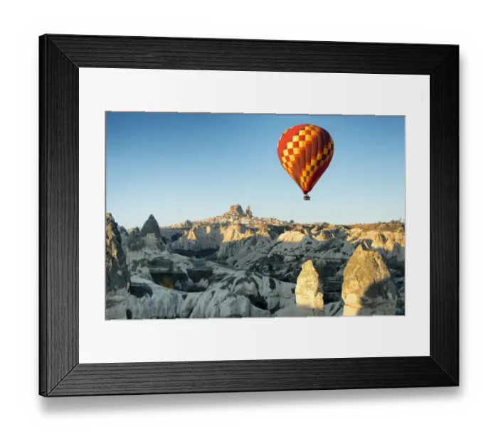Framed Print : Hot air ballooning in the sunrise in Cappadocia Framed Print : Hot air ballooning in the sunrise in Cappadocia