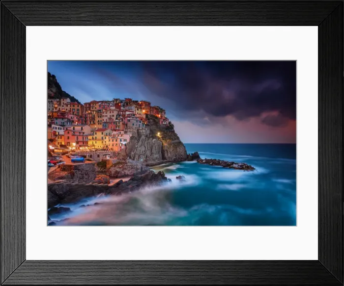 Framed Print : Manarola Sunset, Cinque Terre (Italy)
