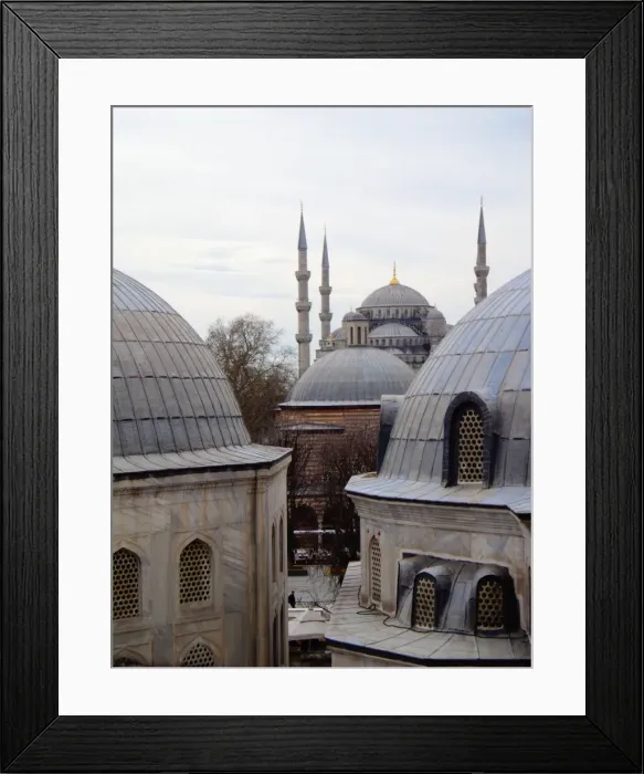 Framed Print : View on the Blue Mosque from Hagia Sofia, Istanbul