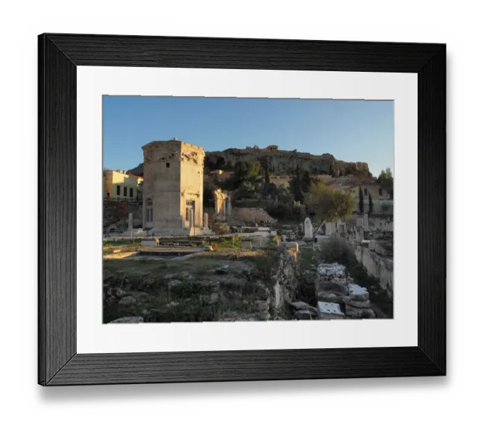 Framed Print : View of The Roman Agora in Athens, Greece Framed Print : View of The Roman Agora in Athens, Greece