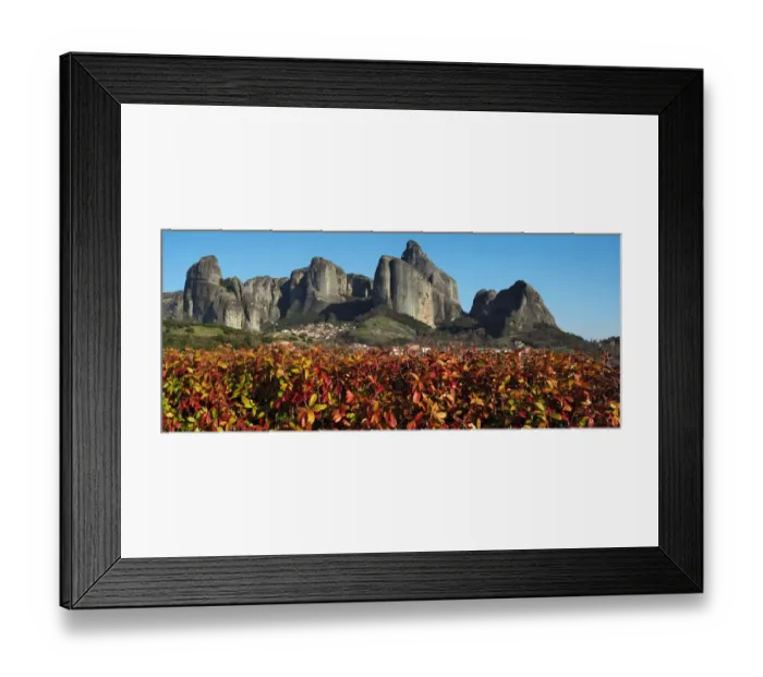 Framed Print : Meteora Panoramic View from Kastraki, Greece Framed Print : Meteora Panoramic View from Kastraki, Greece