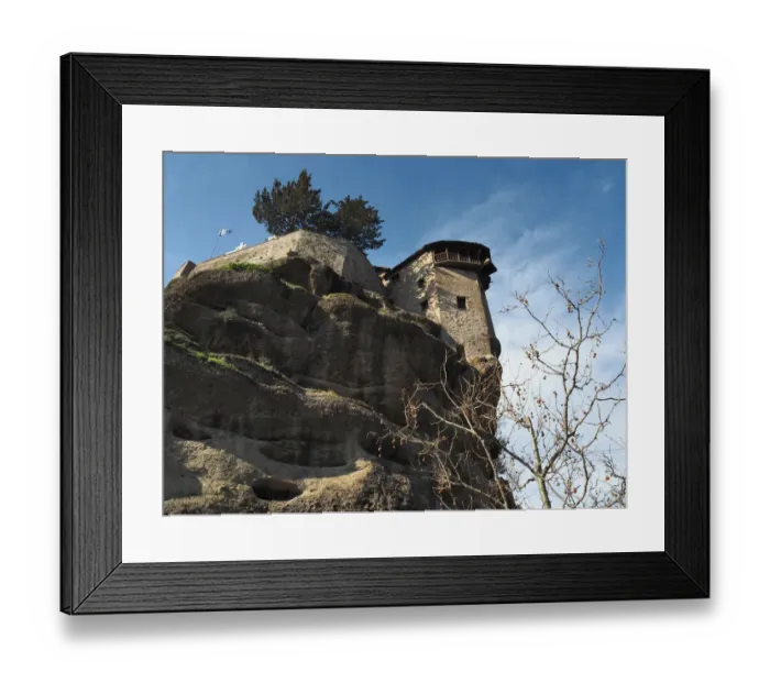 Framed Print : Lateral View Of The Great Meteoron, Meteora, Greece Framed Print : Lateral View Of The Great Meteoron, Meteora, Greece
