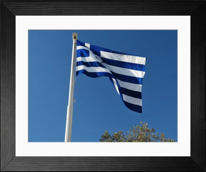 Framed Print : The Greek Flag Framed Print : The Greek Flag