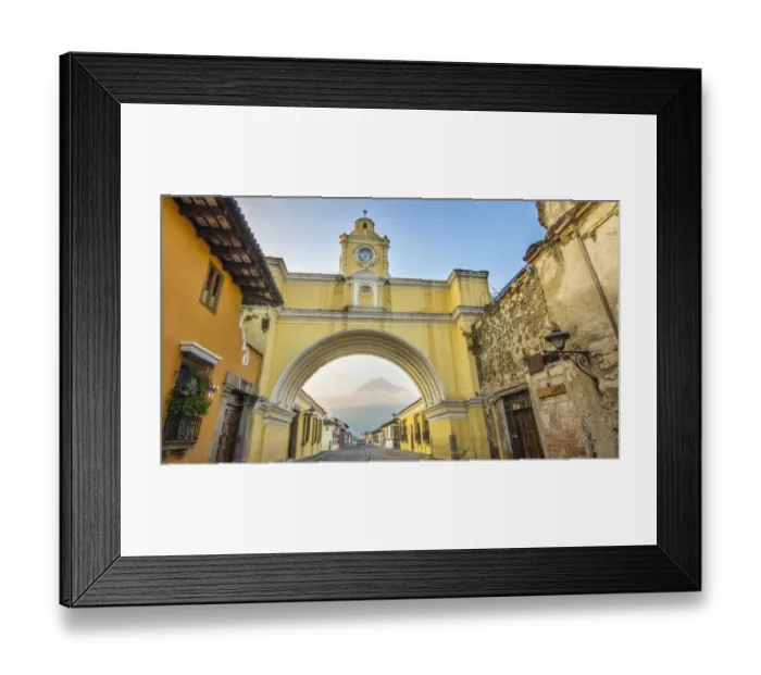 Framed Print : Arco de Santa Catalina (Santa Catalina Arch) and Volcan de Agua in Antigua Guatemala Framed Print : Arco de Santa Catalina (Santa Catalina Arch) and Volcan de Agua in Antigua Guatemala