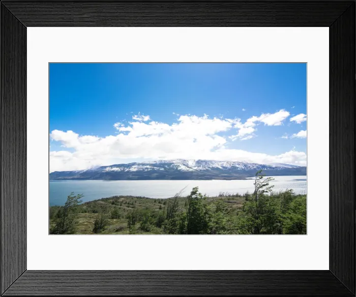 Framed Print : Chilean Patagonia Lake Torres del Paine National Park Framed Print : Chilean Patagonia Lake Torres del Paine National Park