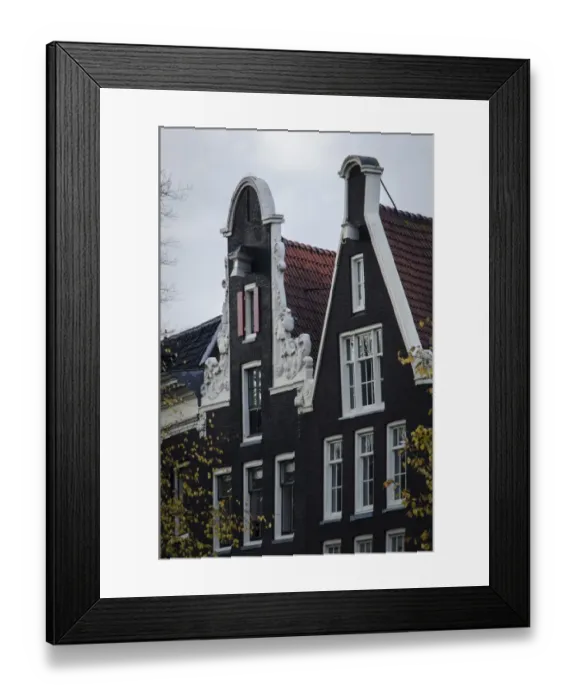 Framed Print : Gabled Facades of Amsterdams Architecture Framed Print : Gabled Facades of Amsterdams Architecture