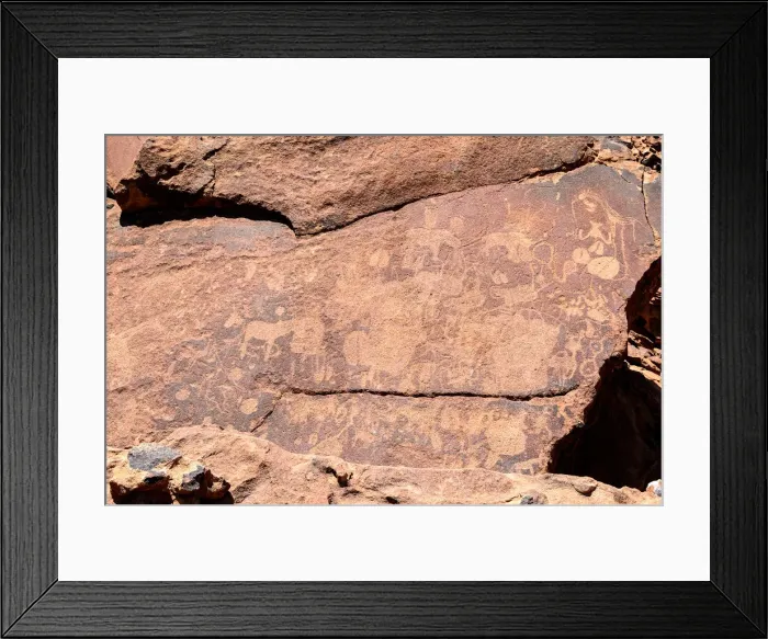 Framed Print : Ancient rock carvings, Twyfelfontein, Kunene Region, Namibia