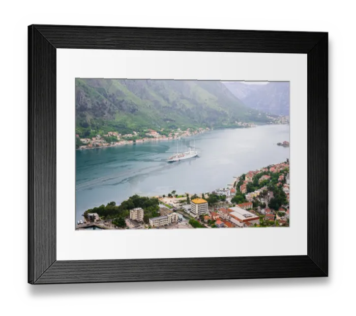 Framed Print : View of the Kotor bay and the Old Town from Lovcen Mountain Framed Print : View of the Kotor bay and the Old Town from Lovcen Mountain