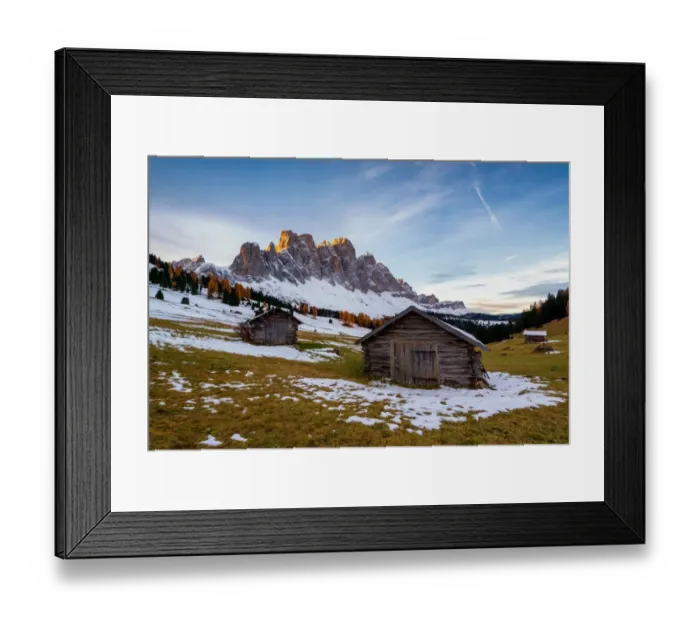 Framed Print : Val di Funes, Trentino Alto Adige, Italy, Europe