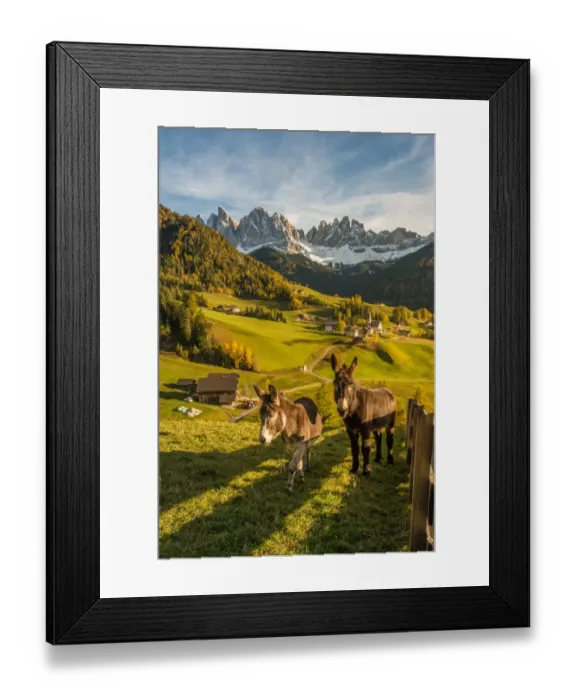 Framed Print : Val di Funes, Trentino Alto Adige, Italy, Europe