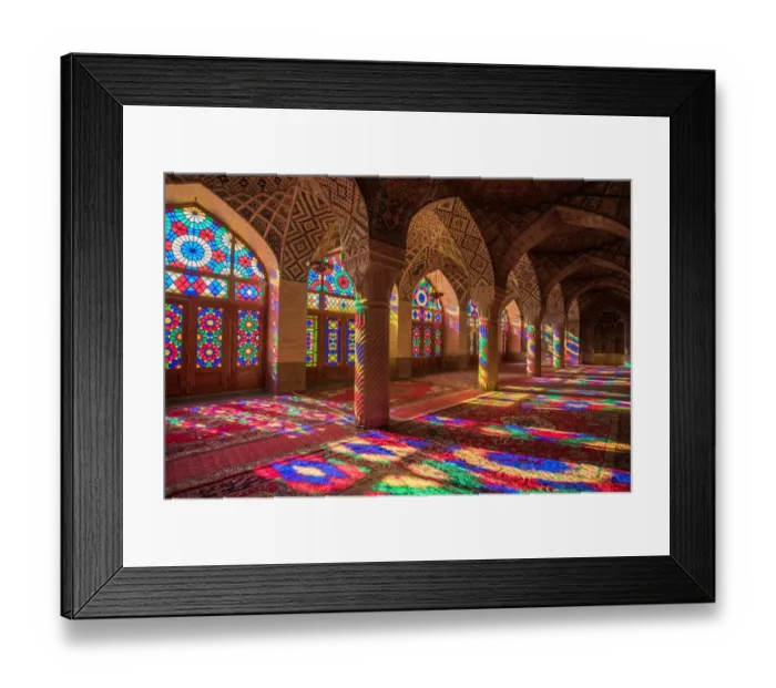 Framed Print : Nasir ol Molk Mosque in Shiraz, Iran Framed Print : Nasir ol Molk Mosque in Shiraz, Iran