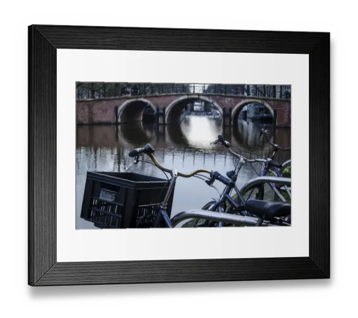Framed Print : A Canal Bridge in the Capital City of Amsterdam, Netherlands Framed Print : A Canal Bridge in the Capital City of Amsterdam, Netherlands