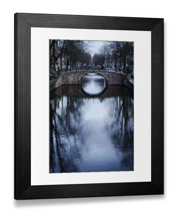 Framed Print : A Canal Bridge in the Capital City of Amsterdam, Netherlands Framed Print : A Canal Bridge in the Capital City of Amsterdam, Netherlands