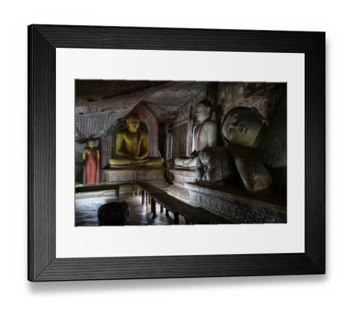 Framed Print : Dambulla Cave temple (also known as the Golden Temple of Dambulla) is a world heritage site (1991) in Sri Lanka