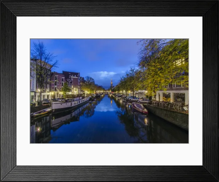 Framed Print : Amsterdams Blue Hour Framed Print : Amsterdams Blue Hour