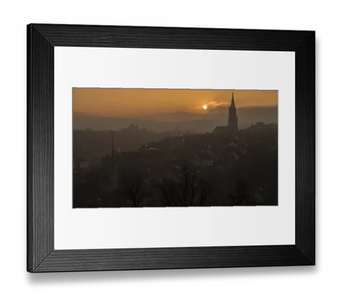 Framed Print : Beautiful sunset time at capital city of Switzerland Bern Framed Print : Beautiful sunset time at capital city of Switzerland Bern