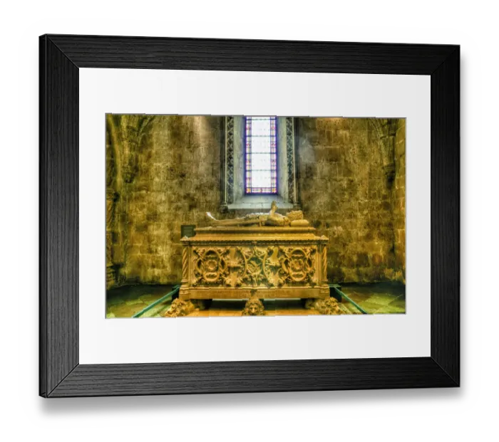 Framed Print : Tomb of Poet LuAis de Camaes in the JerAonimos Monastery, Lisbon - Portugal Framed Print : Tomb of Poet LuAis de Camaes in the JerAonimos Monastery, Lisbon - Portugal
