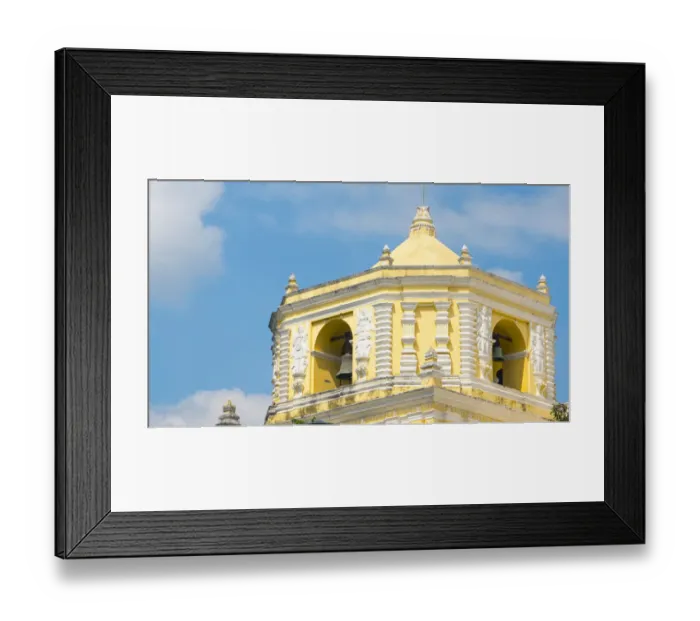 Framed Print : Belfry at Colonial church of Nuestra SeAnora de la Merced, Antigua, Guatemala