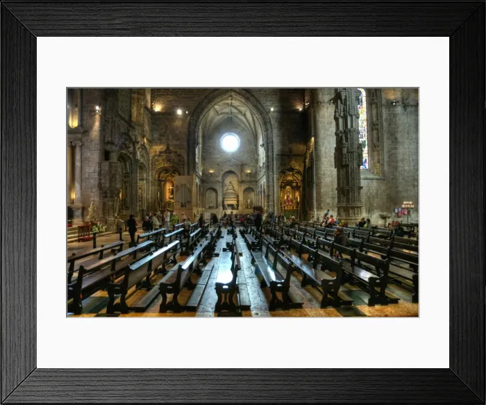Framed Print : Nave of the JerAonimos Monastery, Lisbon - Portugal