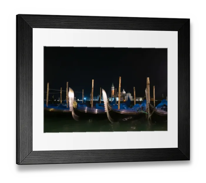 Framed Print : Gondolas moored by Saint Mark square with San Giorgio di Maggiore church in the background, Venice Italy Framed Print : Gondolas moored by Saint Mark square with San Giorgio di Maggiore church in the background, Venice Italy