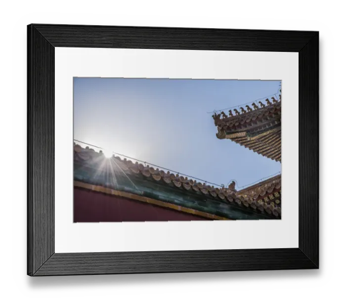 Framed Print : detail of roof of the hall of supreme harmony, forbidden city