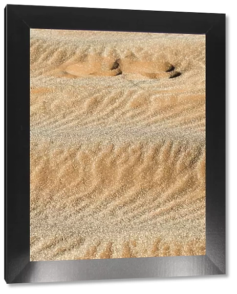 Footprint in the sand. Sossuvlei, Namibia