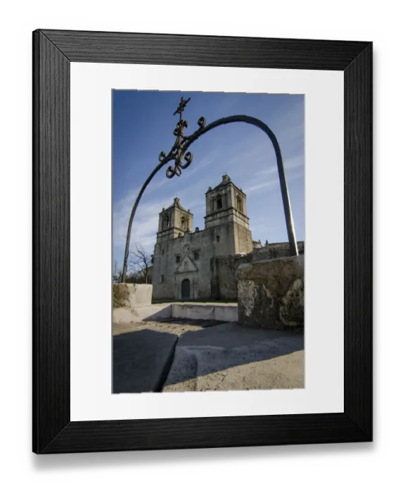 Framed Print : A Perspective View of Mission Concepcions Wooden Door Framed Print : A Perspective View of Mission Concepcions Wooden Door