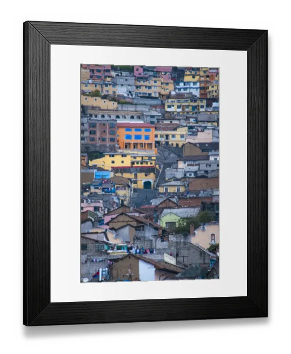 Framed Print : A Hillside View of Urban Quito