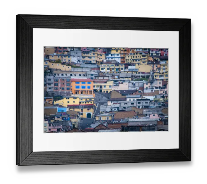 Framed Print : A Hillside View of Urban Quito Framed Print : A Hillside View of Urban Quito