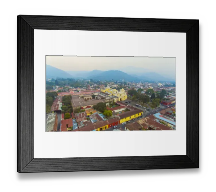 Framed Print : Aerial view of colonial church of Nuestra SeAnora de la Merced an city of Antigua, Guatemala