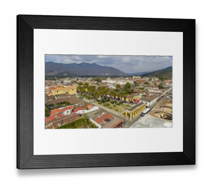 Framed Print : Aerial view at the city of Antigua, Guatemala Framed Print : Aerial view at the city of Antigua, Guatemala