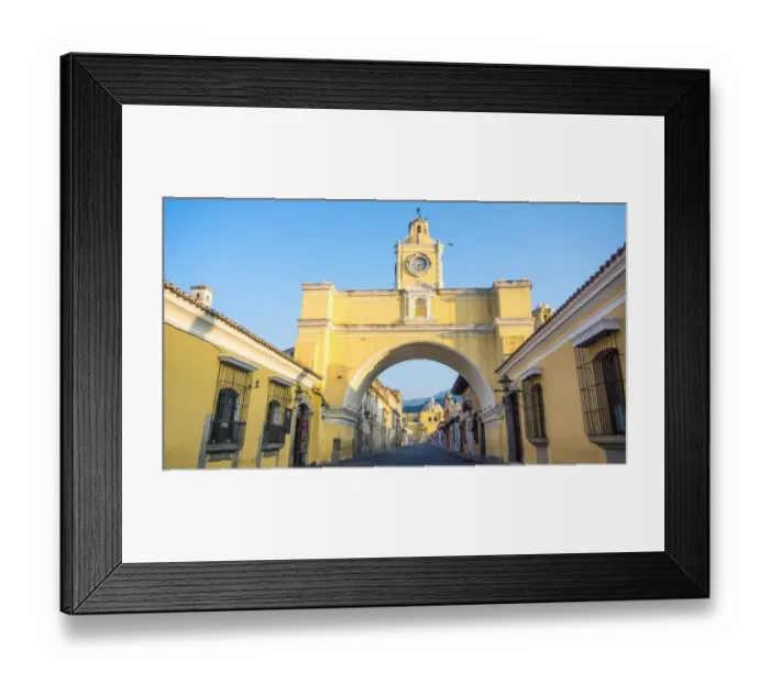 Framed Print : Arco de Santa Catalina (Santa Catalina Arch) at early morning in Antigua Guatemala Framed Print : Arco de Santa Catalina (Santa Catalina Arch) at early morning in Antigua Guatemala